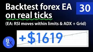 💎Backtest forex EA on real ticks | Make $1619 | EA: RSI moves within limits & ADX Strategy + Grid