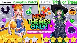 Only BUYING The NEW Halloween UPDATE Themes In DRESS TO IMPRESS! 🎃 | ROBLOX Challenge