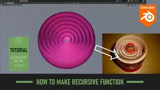 Blender Tutorial: BLENDER GEOMETRY NODE TUTORIAL recursive function v2.93.4