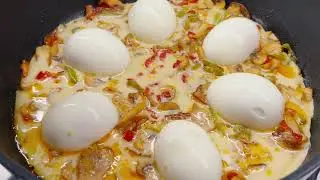 I Have NEVER eaten such Delicious Eggs! Simple and easy breakfast! Quick recipe!