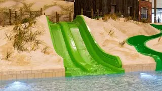 grüne Kinder-Bahnenrutsche :: Kids Slide | Lalandia i Søndervig Ringkøbing
