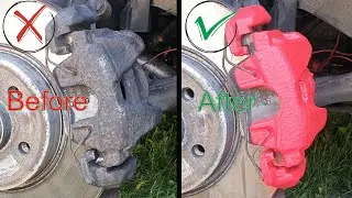 Audi A4 B8 painting calipers very easy