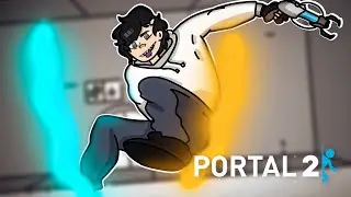 Emo Demon Plays Portal for the FIRST TIME!?! W/Aizakku