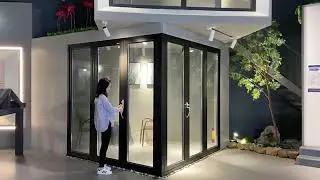 How to operate Corner  Folding Doors  Professional Manufacturer for Aluminum Sliding Folding Door