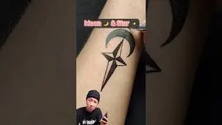 Trick Tattoo Moon 🌙 & Star ✨ #dthacks92 #tipsandhacks #lifehacks #ideas