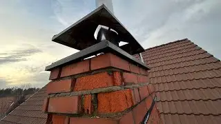 Chimney repair. A brick falls from the chimney cap. We save the customer from a chimney disaster....