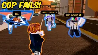 CRAZY COP FAILS | Roblox Jailbreak Interesting Clips