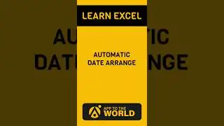Excel Pro Trick to Automatic Date Arrange. #shorts #exceltutorial #viral