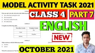 Model Activity Task 2021 Class 4 English Part 7 | Class 4 English Model Activity Task Part 7 Answer