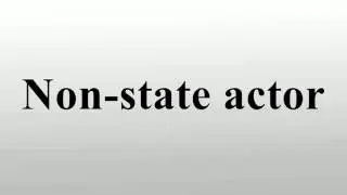 Non-state actor