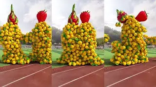 Vegetables colliding c4d animation decompression artifact special effects