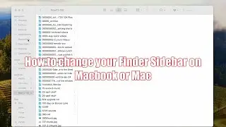 How to Change The Mac Finder Sidebar | Add or remove an element.