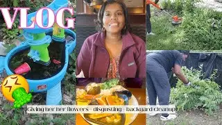 Busy Mom Vlog| Giving Her Her Flowers + Not Waiting For a Man + Backyard Cleanup