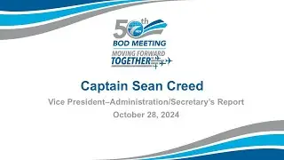 50th Board of Directors Meeting - Vice President-Administration/Secretary's Report