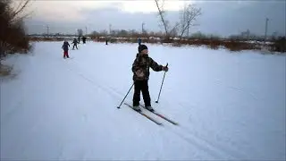 Ski.Катание на лыжах по речке Тобол ***