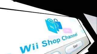 The Wii Shop Channel logo is 3D (emulated in VR)