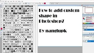 How to add custom shapes in photoshop 7(