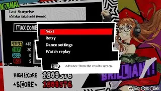 Last Surprise - Taku Takahash Remix. PERFECT COMBO. Persona 5: Dancing in Starlight