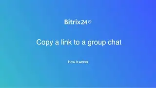 Copy a link to a group chat