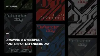 Drawing a cyberpunk poster for Defenders Day