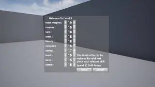 RPG Framework - Character Screen & Experience