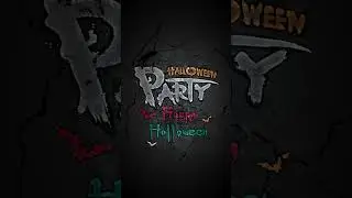 Retro texture colorful text Halloween