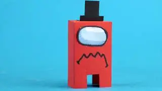 Among Us Imposter Minecraft ish 3D Shapes Paper Craft Ideas😊Figure DIY & Collection at Home