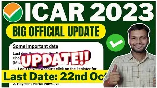ICAR COUNSELLING 2023 OFFICIAL UPDATE🔥 • ICAR UG/PG COUNSELLING 2023 • ICAR COUNSELLING 2023  NEWS