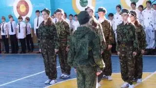 Строевая подготовка детей школы №8