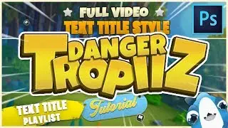 Text Style Design Photoshop + Cartoon Game Title Photoshop Tutorial #2