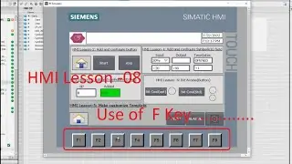 TIA Portal: How to use HMI F Key(Soft Key)? HMI Lesson -08