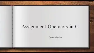 Assignment Operator in C