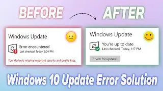 Solved Windows 10 Update Failed 2024 | How to Fix Windows 10 Update Error Encountered In Hindi 2024