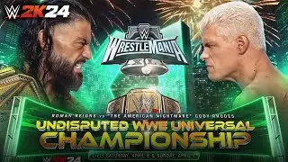 WRESTLEMANIA 40 - Roman Reigns vs Cody Rhodes | WWE 2K24 Simulation