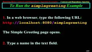 Running the Basic Contexts and Dependency Injection Examples
