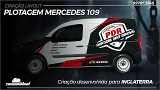 Criação de layout para plotagem em mercedes 109 Cdi - para Inglaterra