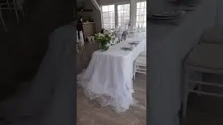 Свадебный декор с белым фатином, воздушный