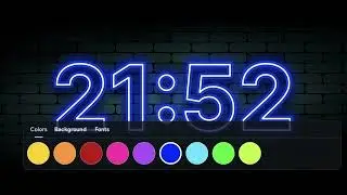 Customize the back color of neon clock