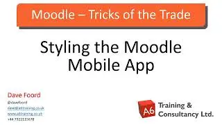Moodle - Tricks of the Trade: Styling The Moodle Mobile App