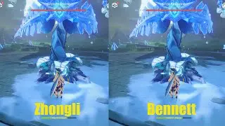 Navia Zhongli Vs Bennett || Genshin Impact