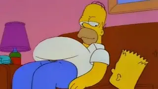 Los Simpson - Homer bebiendo cerveza con la barriga