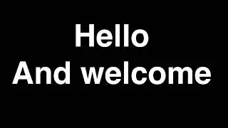 Welcome to my channel!!!