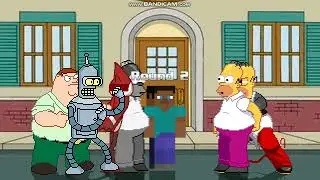 Mugen #72 Bender Peter.G Mordecai Steve vs H.Simpson Iori Homer Sym.Homer Homero