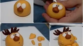 Sculpt Smesharik Losyash from plasticine.