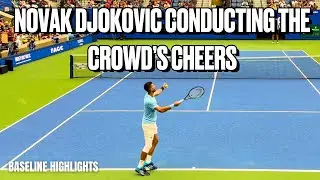 Novak Djokovic Conducting the Crowd’s Cheers