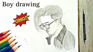 How to Draw a Boy with glasses (Easy way) | Drawing Pictures | a Boy Drawing | fake sketch 111