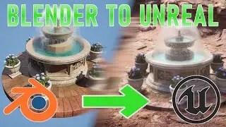 [6/7] Blender to Unreal Engine 5 - The Fountain - Decals and vegetation