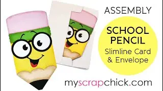 School Pencil Slimline Card and Envelope Assembly