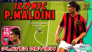 HOW TO PLAY ICONIC MALDINI IN PES 2021 MOBILE | PLAYER REVIEW