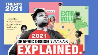 Graphic Design Trends 2021 - EXPLANIED ! With Design Tutorial